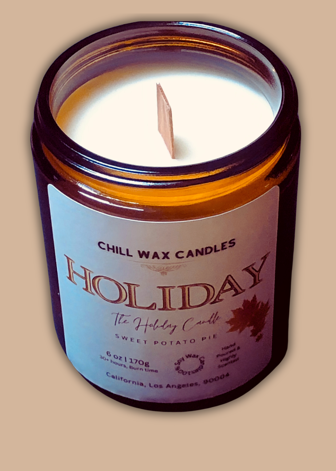 2 for $25 HOLIDAY CANDLE '6 OZ Sweet Potato Pie.'