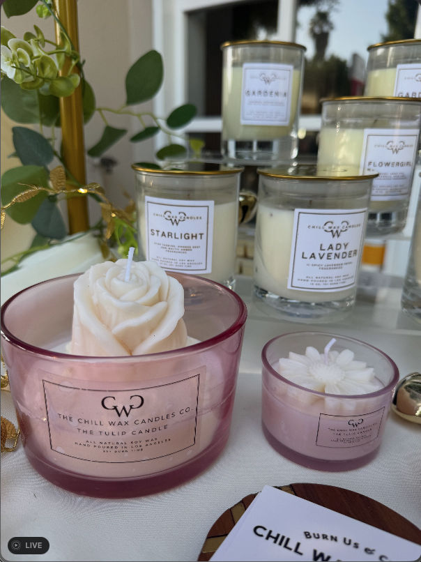 24 oz Tulip & FlowerGirl Candles (Signature Pink Jar)